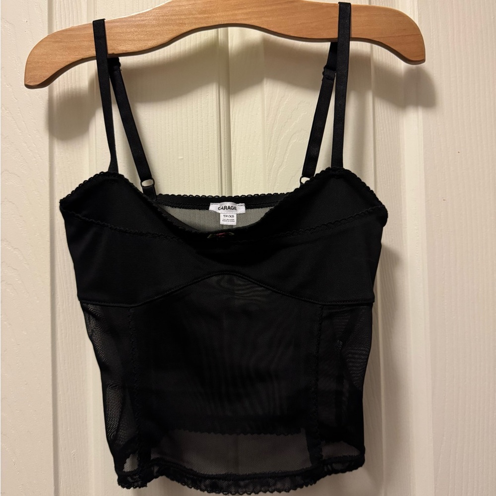 Garage mesh tank top